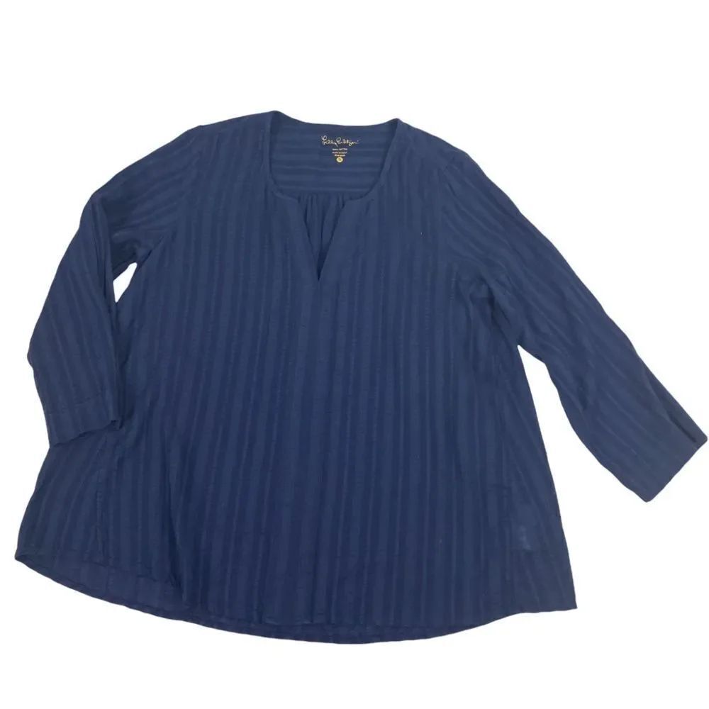 Lilly Pulitzer Nalani True Navy Tunic size Small